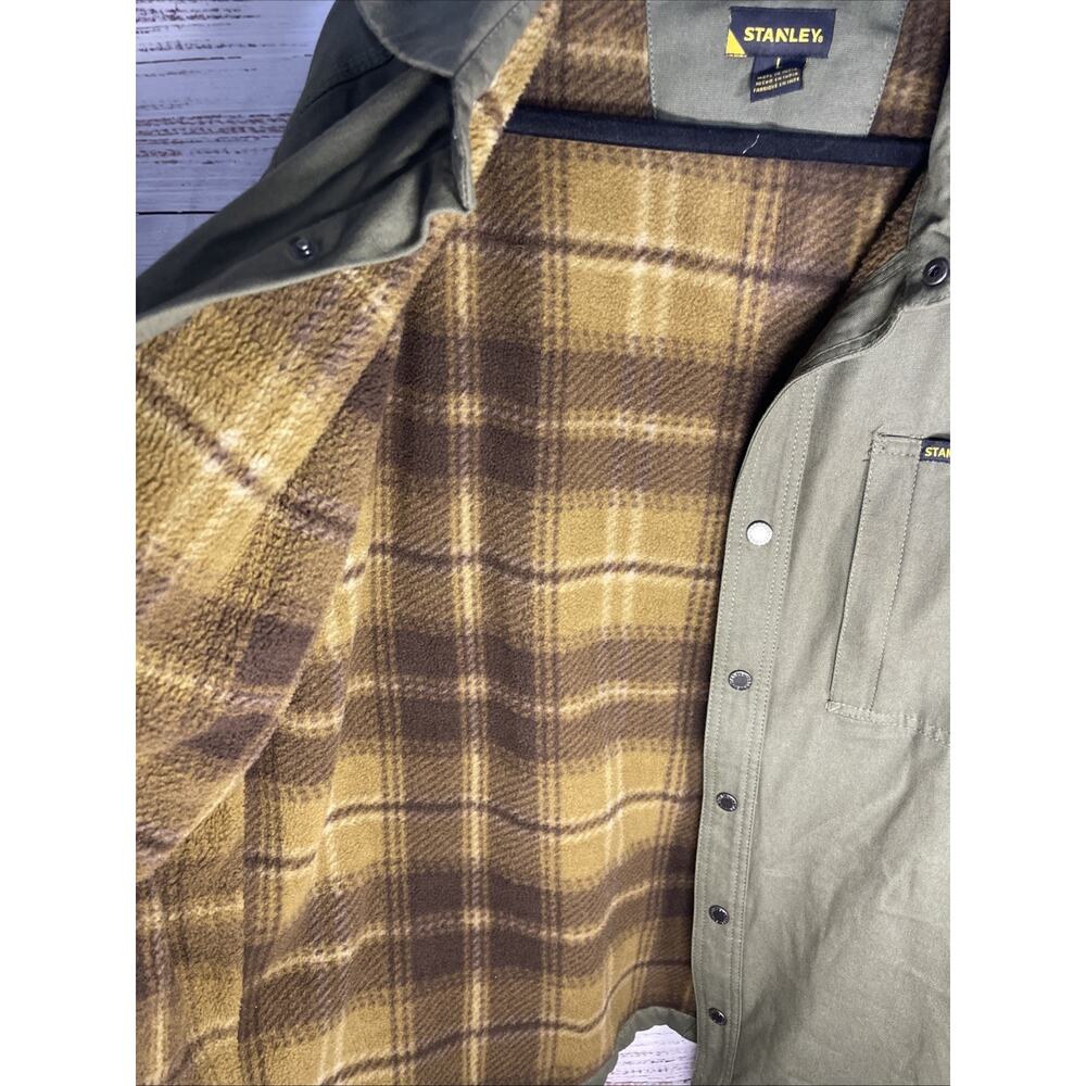 Stanley Canvas Heavy Duty Work Jacket Blanket Interior Size Large - Picture 9 of 10